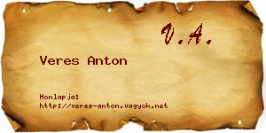 Veres Anton névjegykártya